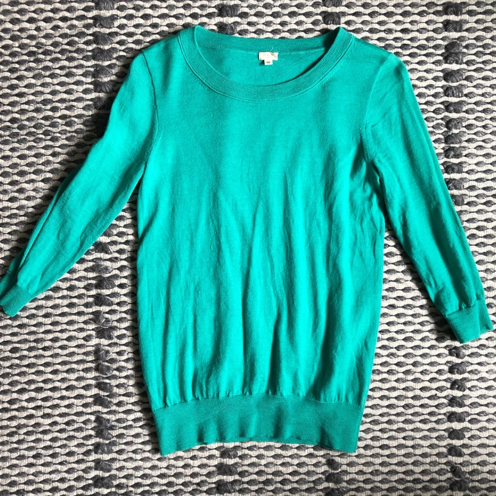 Green J Crew Tippy sweater